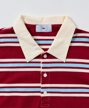 TURNED POCKET BORDER POLO / 折り返しボーダーポロシャツ