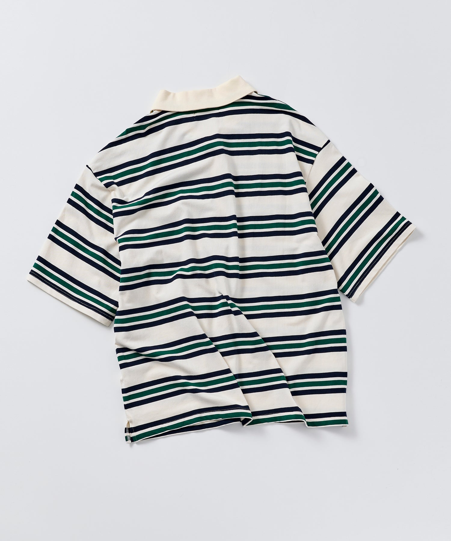 TURNED POCKET BORDER POLO / 折り返しボーダーポロシャツ