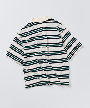 TURNED POCKET BORDER POLO / 折り返しボーダーポロシャツ