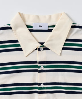 TURNED POCKET BORDER POLO / 折り返しボーダーポロシャツ