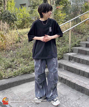 25SS【TOM&JERRY / トムトジェリー】トム ビッグシルエットバックプリントTシャツ