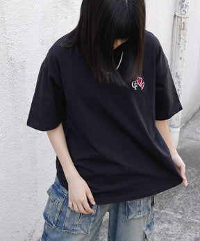 25SS ハートワンポイント刺繍 半袖Tシャツ
