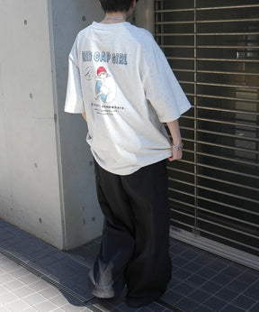 25SS【RED CAP GIRL】バックプリント ビッグシルエット半袖Tシャツ