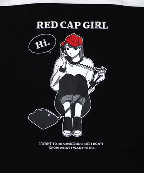 【RED CAP GIRL】25SS バック刺繍 クレリック 配色 ビッグシルエット長袖シャツ