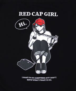 【RED CAP GIRL】25SS バック刺繍 クレリック 配色 ビッグシルエット長袖シャツ