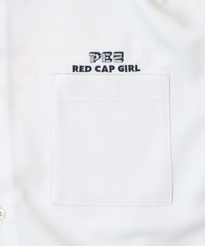 【PEZ × RED CAP GIRL】コラボ 25SS  無地 / クレリック配色 長袖ビッグシルエットシャツ