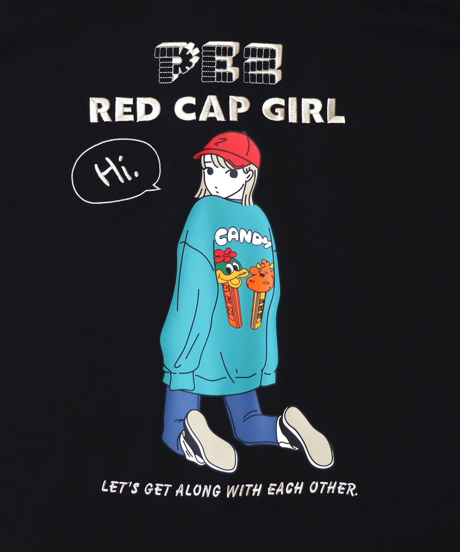 【PEZ × RED CAP GIRL】コラボ 25SS  無地 / クレリック配色 長袖ビッグシルエットシャツ