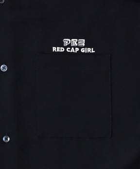【PEZ × RED CAP GIRL】コラボ 25SS  無地 / クレリック配色 長袖ビッグシルエットシャツ