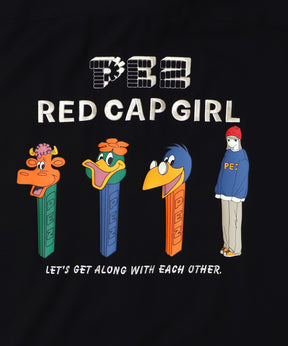 【PEZ × RED CAP GIRL】コラボ 25SS  無地 / クレリック配色 長袖ビッグシルエットシャツ