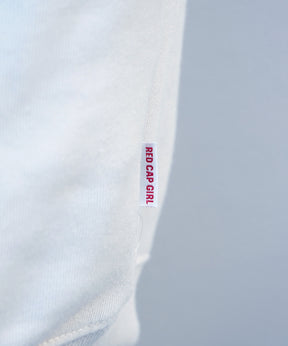 【PEZ × RED CAP GIRL】コラボ 24SS ビッグシルエット フロントプリントロゴ刺繍 プルオーバーパーカー