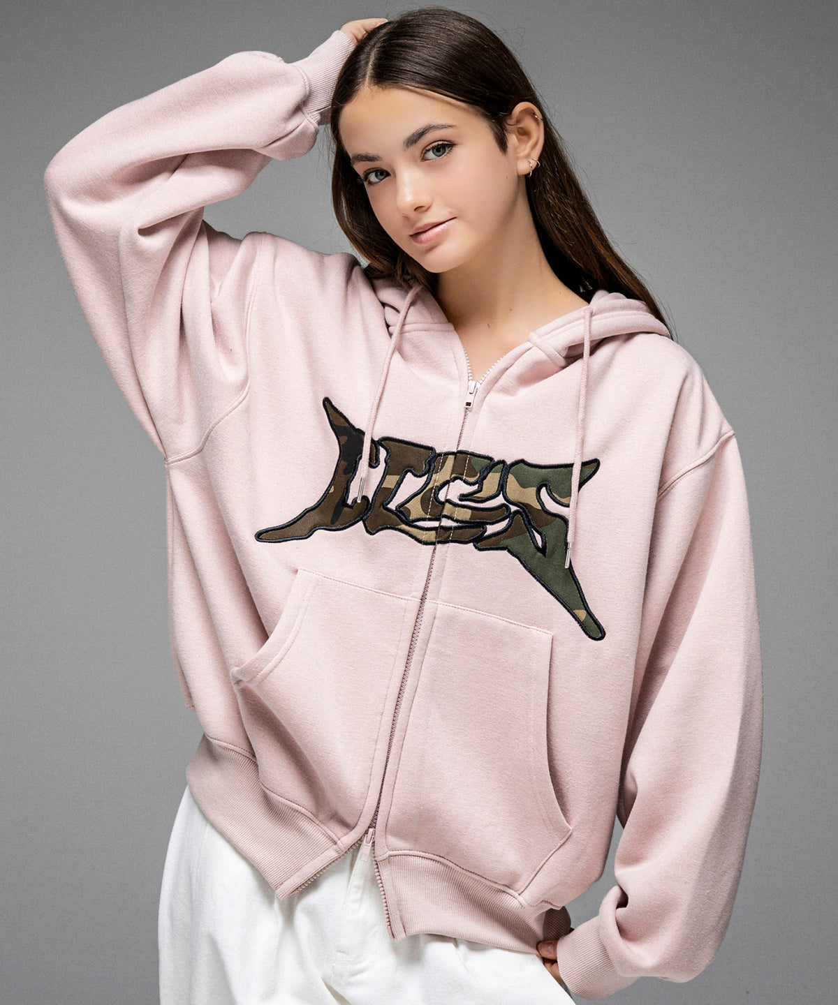 タギング総柄 フルジップフーディ