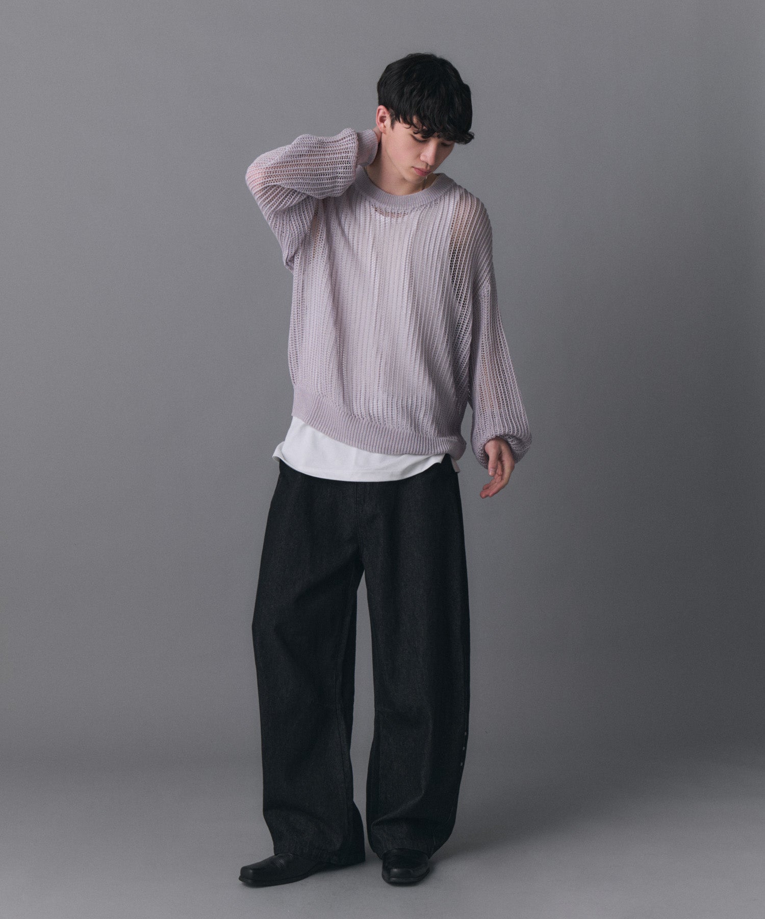 Basic Sheer Knit Pullover / ベーシック シアーニットプルオーバー