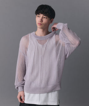 Basic Sheer Knit Pullover / ベーシック シアーニットプルオーバー