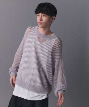Basic Sheer Knit Pullover / ベーシック シアーニットプルオーバー