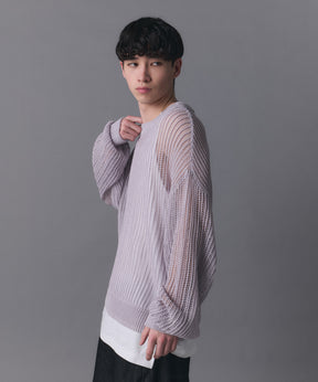 Basic Sheer Knit Pullover / ベーシック シアーニットプルオーバー