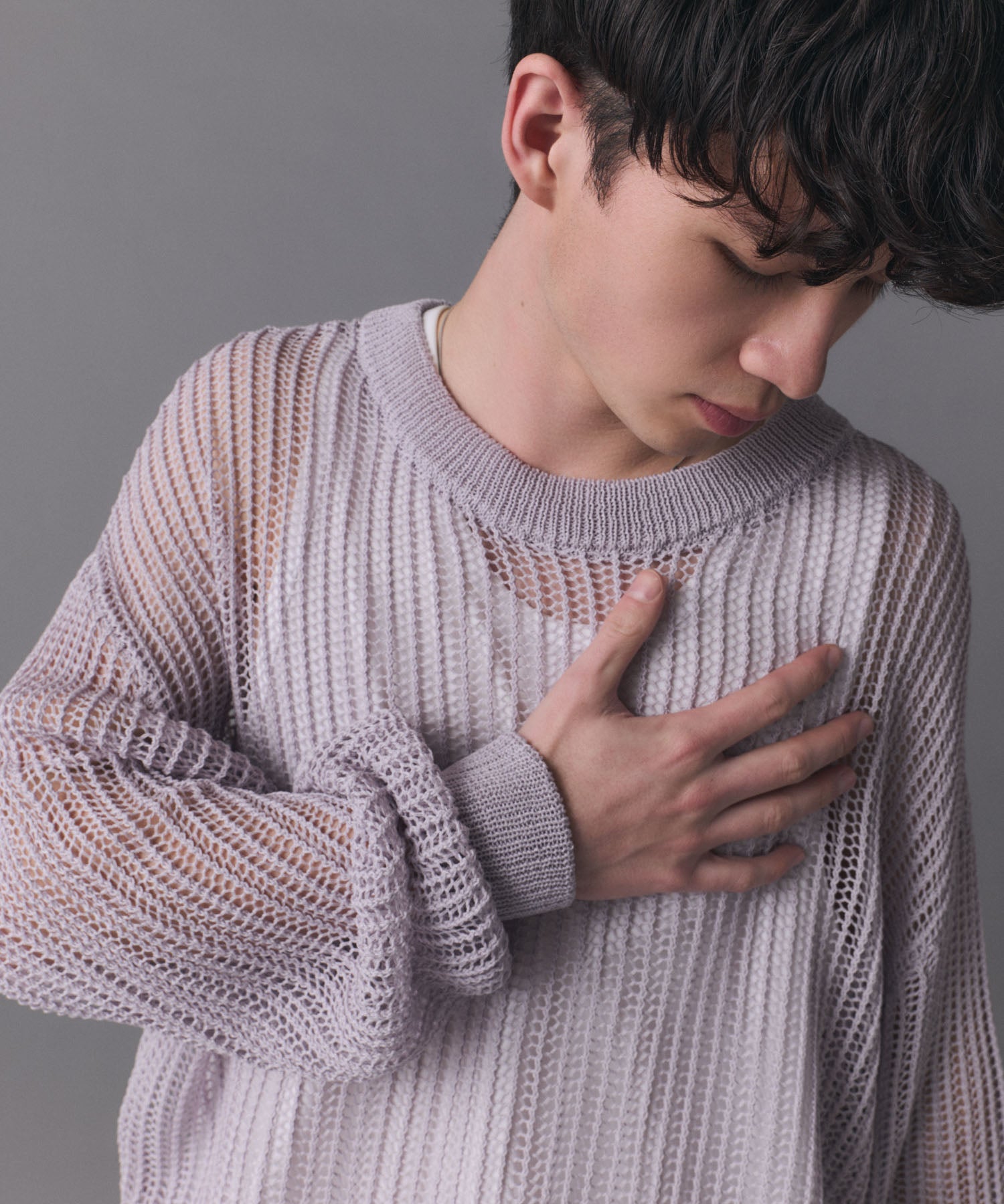 Basic Sheer Knit Pullover / ベーシック シアーニットプルオーバー