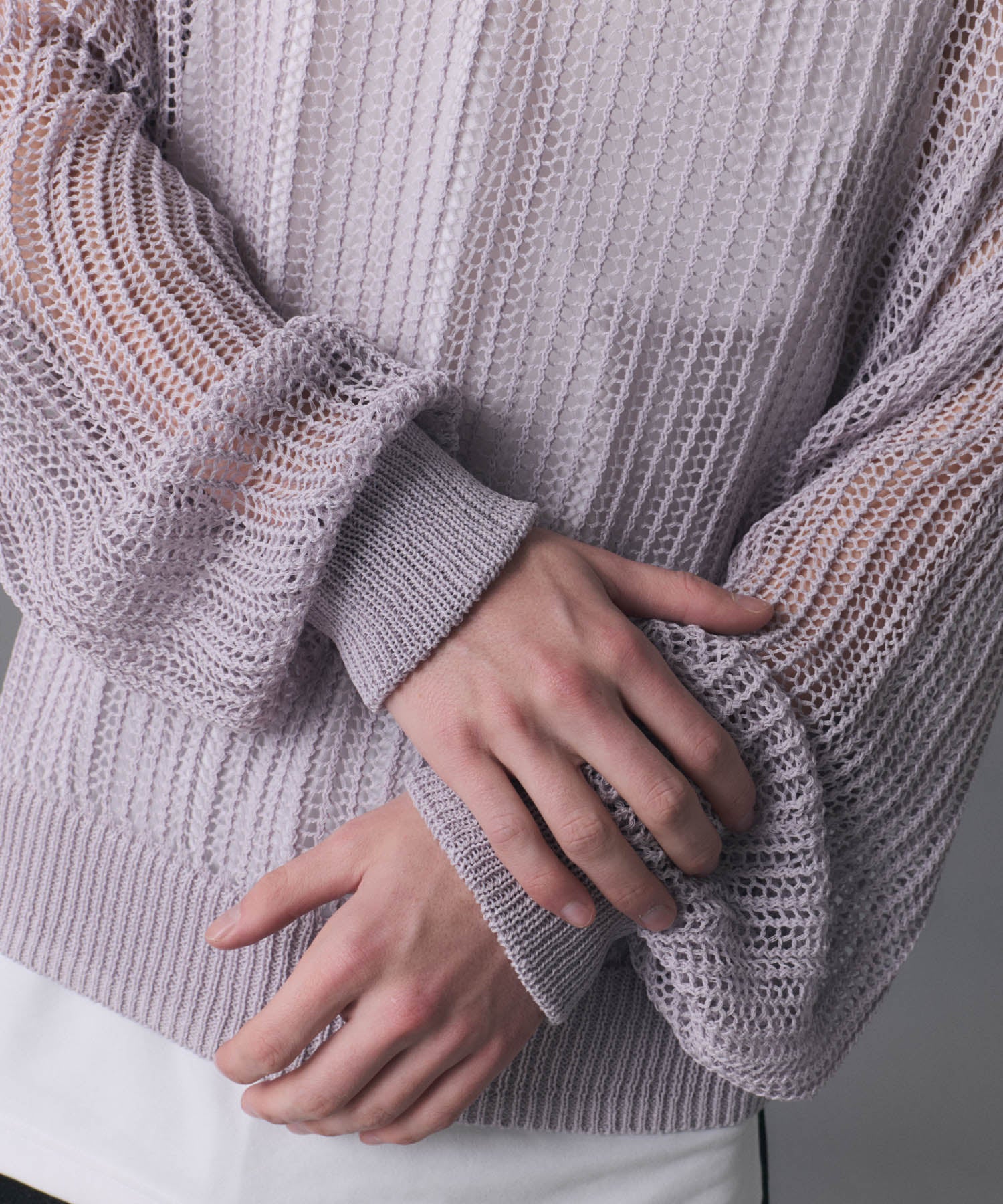 Basic Sheer Knit Pullover / ベーシック シアーニットプルオーバー