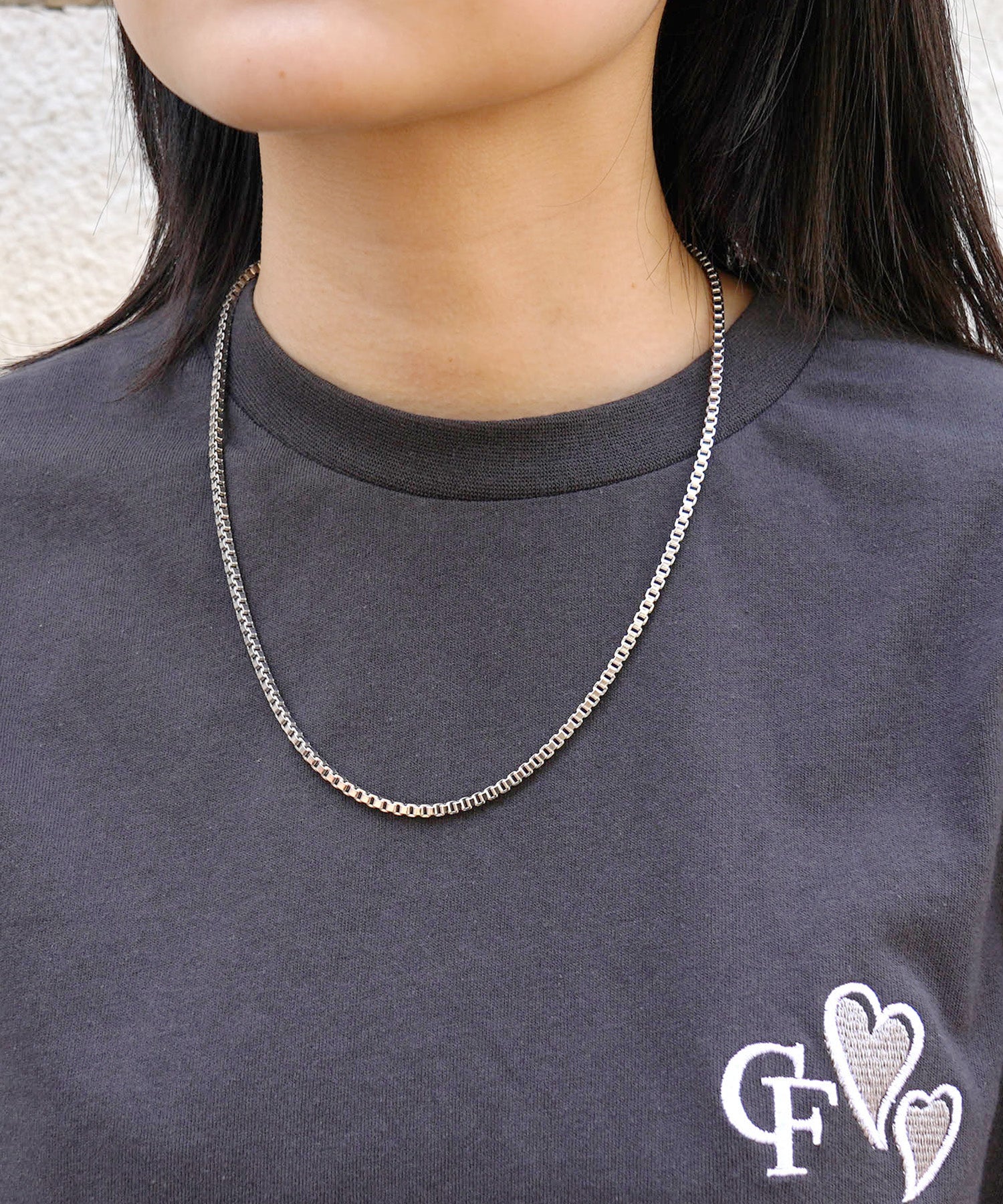 25SS ハートワンポイント刺繍 半袖Tシャツ