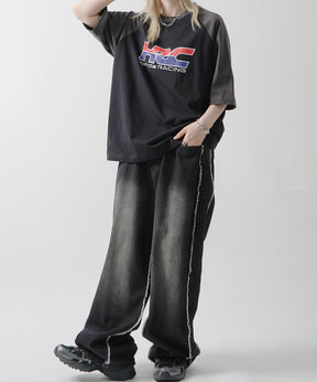 25SS【HONDA / ホンダ】フロントプリント ボックスシルエット ラグラン半袖Tシャツ