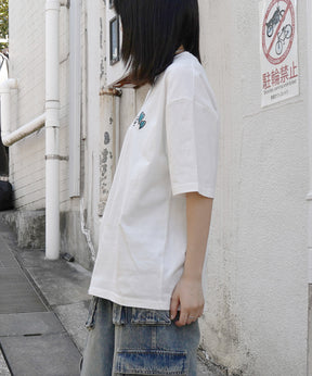 25SS ハートワンポイント刺繍 半袖Tシャツ