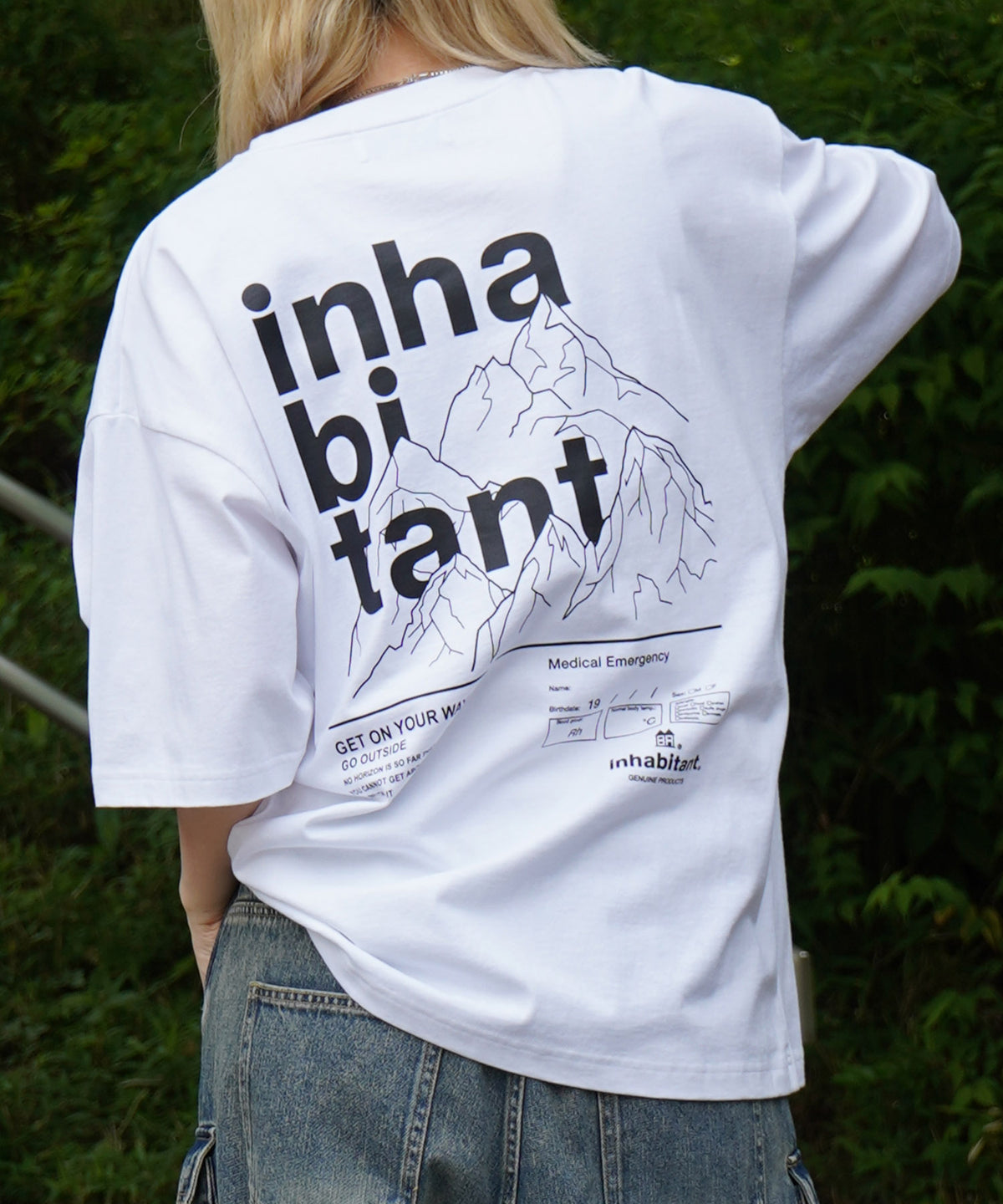 25SS【INHABITANT】ビッグシルエット バックプリント半袖Tシャツ