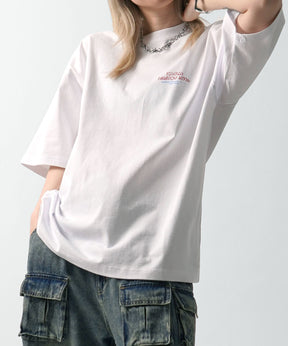 25SS ビッグシルエット "馬喰飯店" 中華メニュー バックプリント半袖Tシャツ