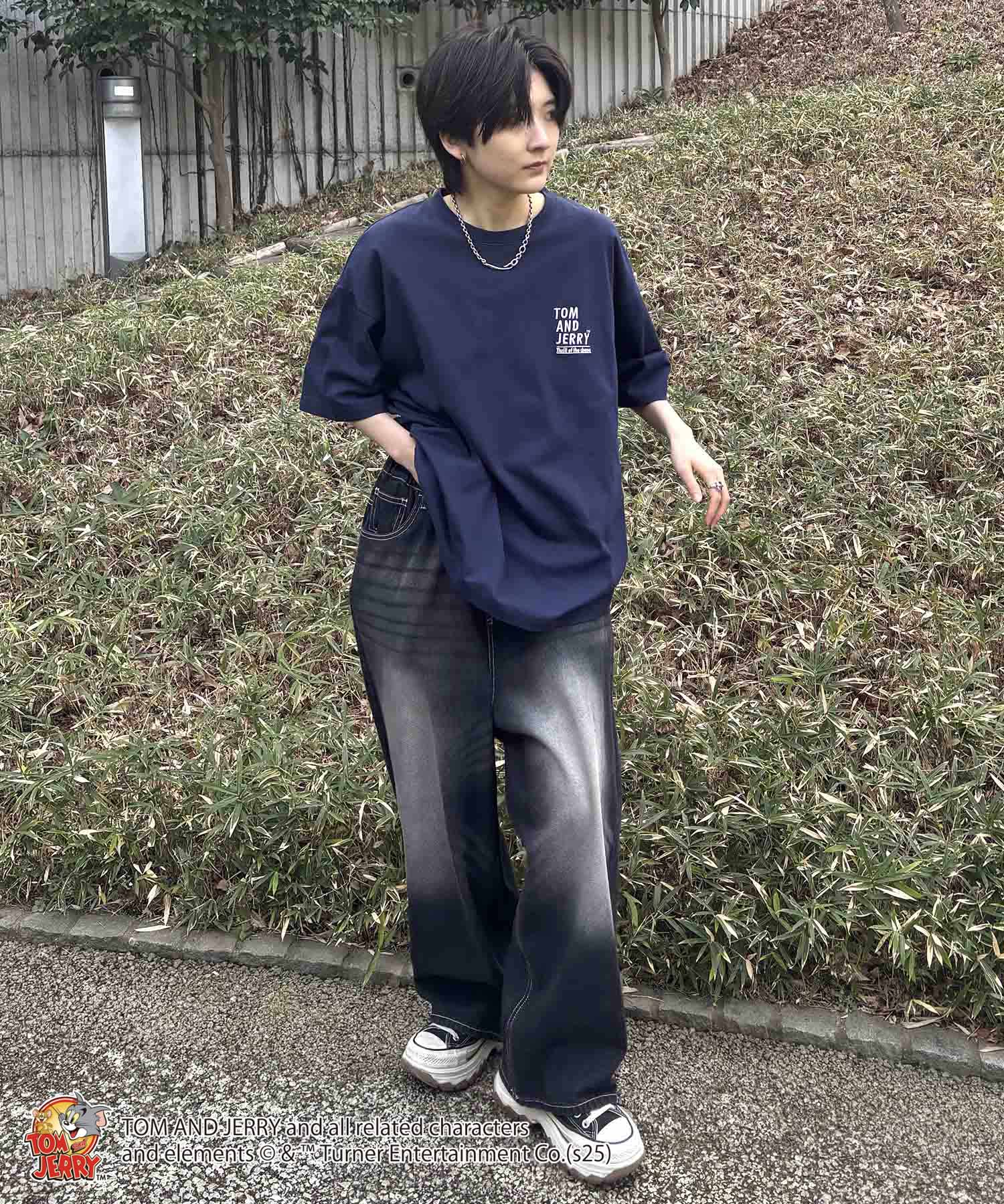 25SS【TOM&JERRY / トムトジェリー】トム ビッグシルエットバックプリントTシャツ