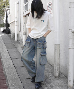 25SS ハートワンポイント刺繍 半袖Tシャツ