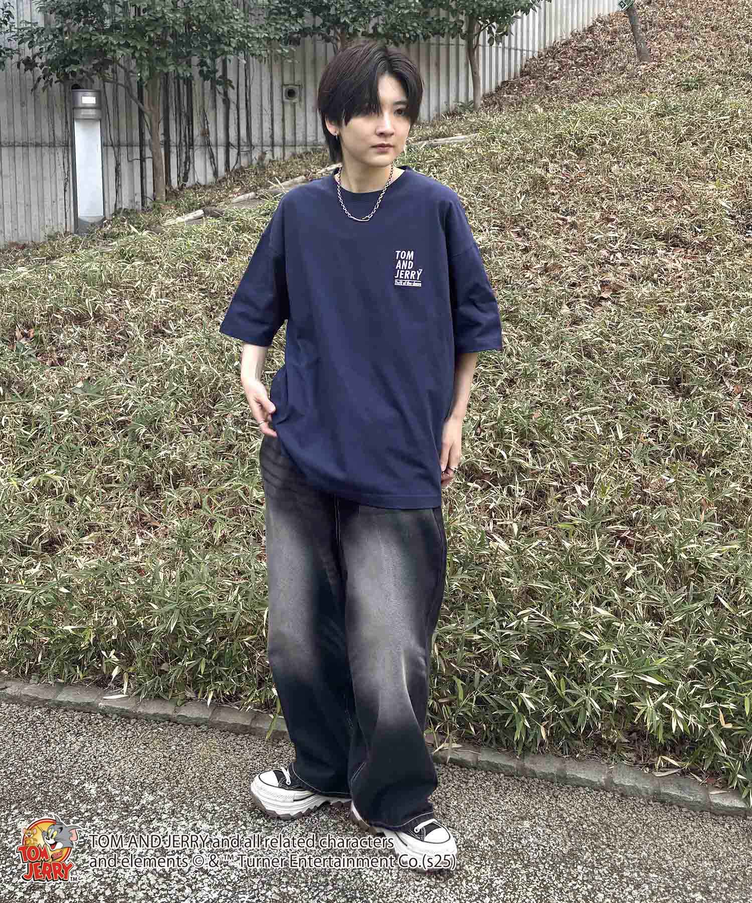 25SS【TOM&JERRY / トムトジェリー】トム ビッグシルエットバックプリントTシャツ