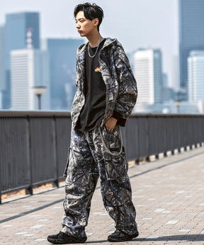 25SS【Labordi / ラボード】ツリーカモ柄 リアルツリー オーバーサイズ ミリタリーワイドカーゴパンツ