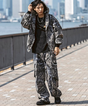 25SS【Labordi / ラボード】ツリーカモ柄 リアルツリー オーバーサイズ ミリタリーワイドカーゴパンツ