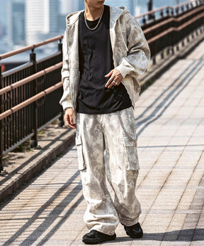 25SS【Labordi / ラボード】ツリーカモ柄 リアルツリー オーバーサイズ ミリタリーワイドカーゴパンツ