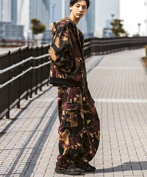 25SS【Labordi / ラボード】ツリーカモ柄 リアルツリー オーバーサイズ ミリタリーワイドカーゴパンツ