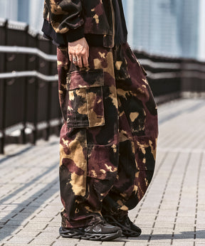 25SS【Labordi / ラボード】ツリーカモ柄 リアルツリー オーバーサイズ ミリタリーワイドカーゴパンツ