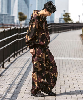 25SS【Labordi / ラボード】ツリーカモ柄 リアルツリー オーバーサイズ ミリタリーワイドカーゴパンツ