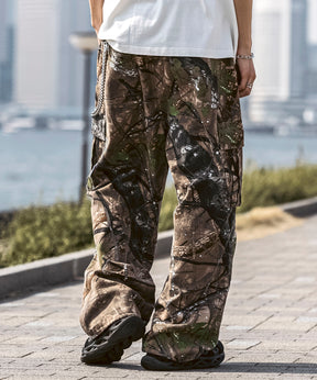 25SS【Labordi / ラボード】ツリーカモ柄 リアルツリー オーバーサイズ ミリタリーワイドカーゴパンツ