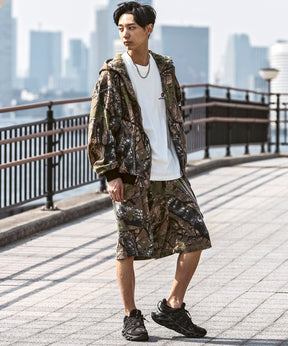 25SS【Labordi / ラボード】ツリーカモ柄 リアルツリー / デニム / ケミカル加工 ボックスシルエット フーディー ミリタリーフードジャケット
