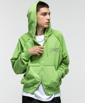 "ILL'S" LOGO Embroidery FULL ZIP HOODIE / "ILL'S" LOGO刺繍フルジップフーディー