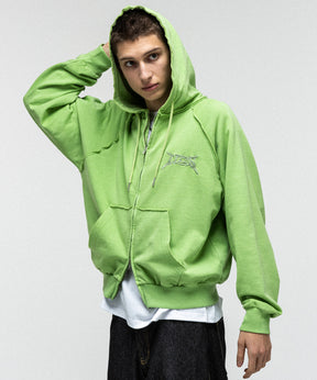 "ILL'S" LOGO Embroidery FULL ZIP HOODIE / "ILL'S" LOGO刺繍フルジップフーディー