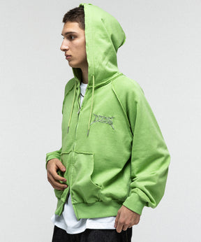 "ILL'S" LOGO Embroidery FULL ZIP HOODIE / "ILL'S" LOGO刺繍フルジップフーディー