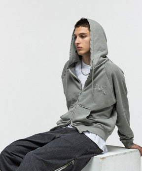 "ILL'S" LOGO Embroidery FULL ZIP HOODIE / "ILL'S" LOGO刺繍フルジップフーディー