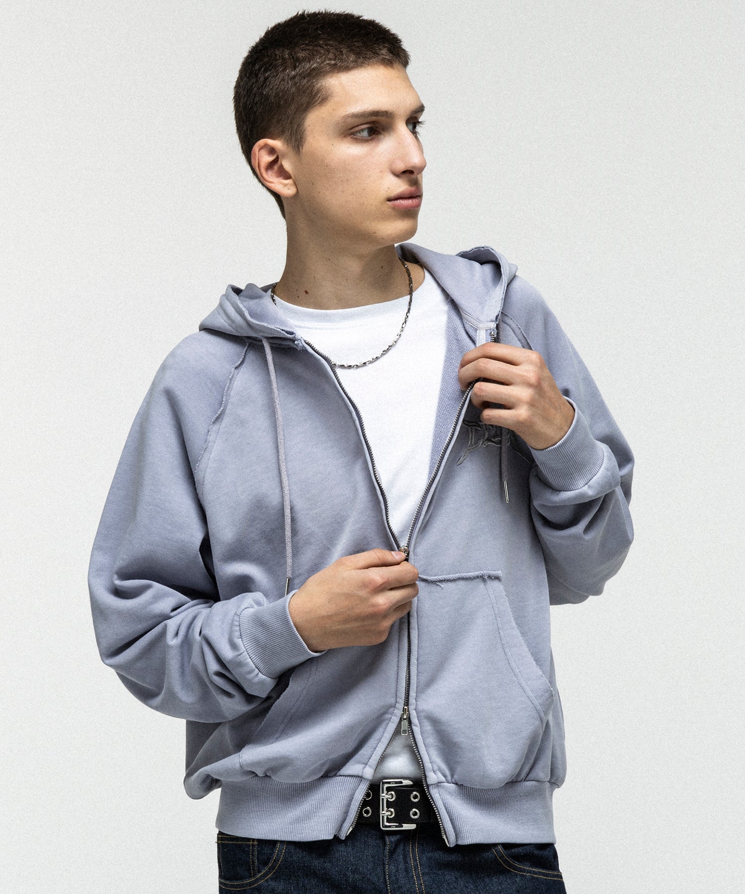 "ILL'S" LOGO Embroidery FULL ZIP HOODIE / "ILL'S" LOGO刺繍フルジップフーディー