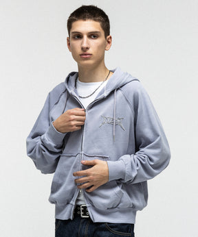 "ILL'S" LOGO Embroidery FULL ZIP HOODIE / "ILL'S" LOGO刺繍フルジップフーディー
