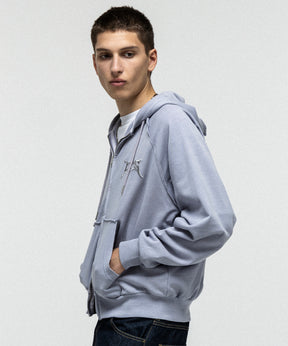 "ILL'S" LOGO Embroidery FULL ZIP HOODIE / "ILL'S" LOGO刺繍フルジップフーディー