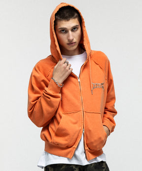 "ILL'S" LOGO Embroidery FULL ZIP HOODIE / "ILL'S" LOGO刺繍フルジップフーディー