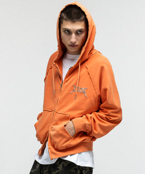 "ILL'S" LOGO Embroidery FULL ZIP HOODIE / "ILL'S" LOGO刺繍フルジップフーディー