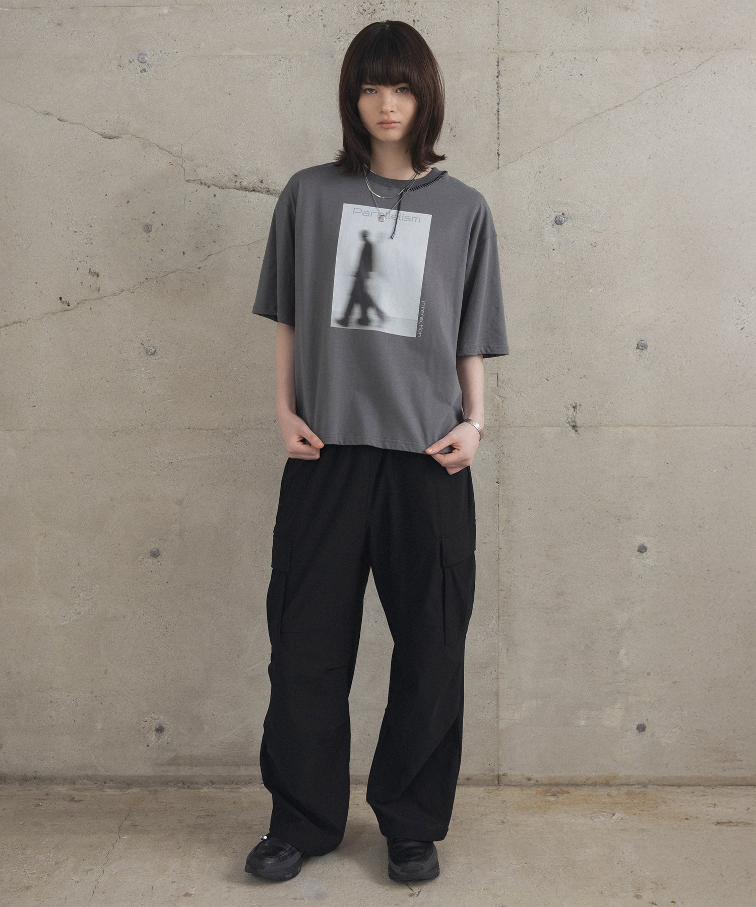Neck Stitch Photo Graphic T-Shirt / ネックステッチ 写真グラフィックTシャツ