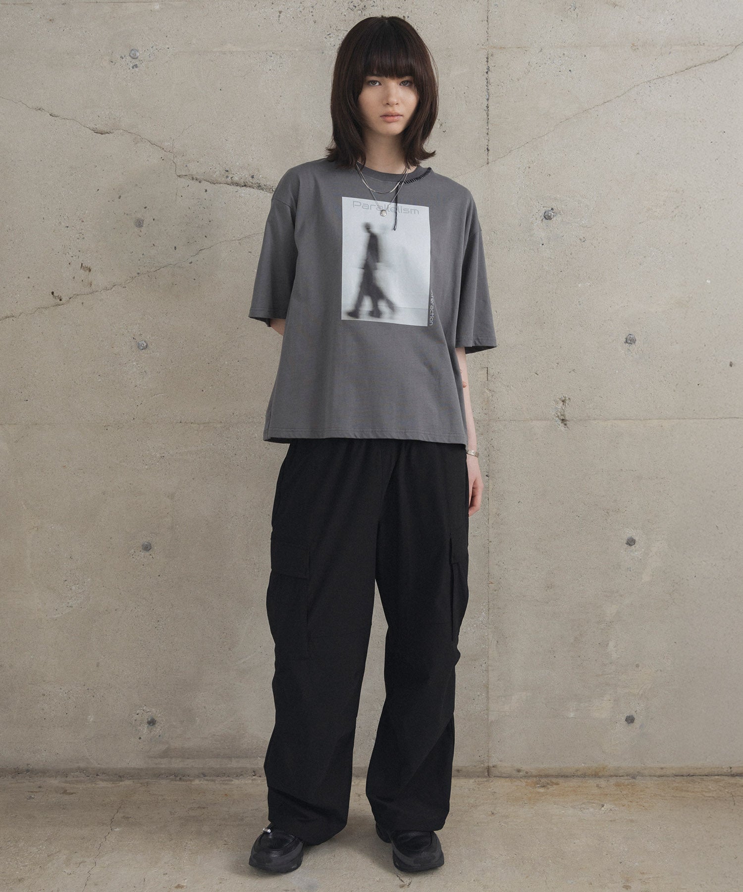 Neck Stitch Photo Graphic T-Shirt / ネックステッチ 写真グラフィックTシャツ