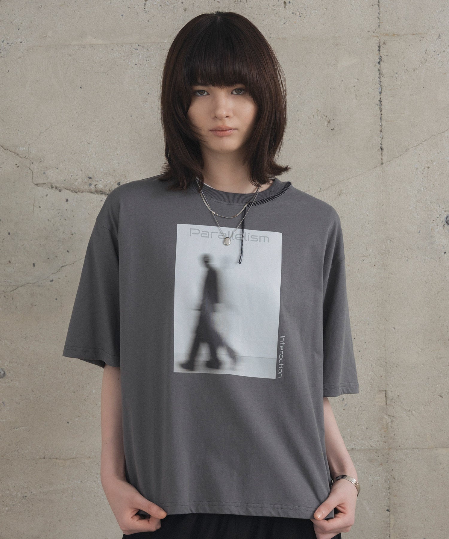 Neck Stitch Photo Graphic T-Shirt / ネックステッチ 写真グラフィックTシャツ