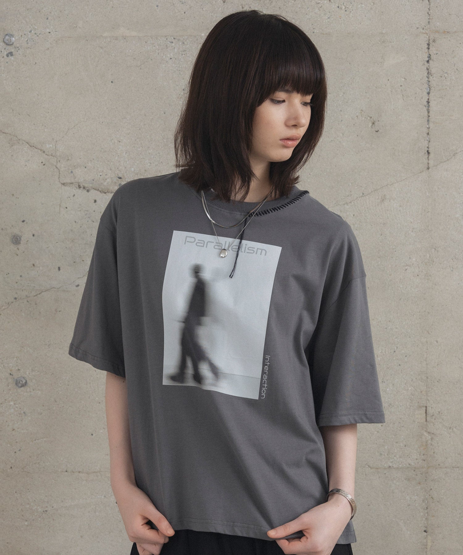 Neck Stitch Photo Graphic T-Shirt / ネックステッチ 写真グラフィックTシャツ